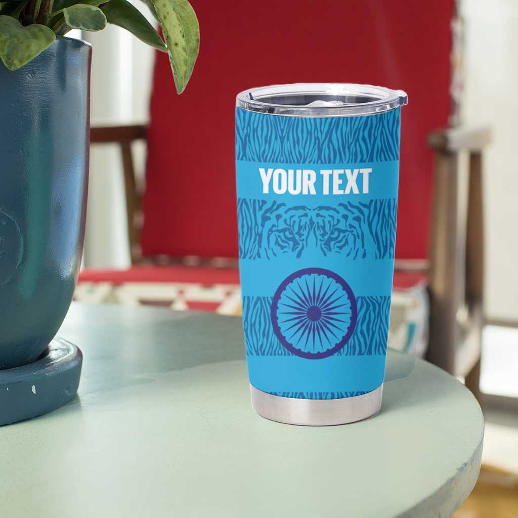 Custom India Football 2026 Tumbler Cup Come On Blue Tigresses - Blue Version