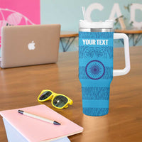 Custom India Football 2026 Tumbler With Handle Come On Blue Tigresses - Blue Version