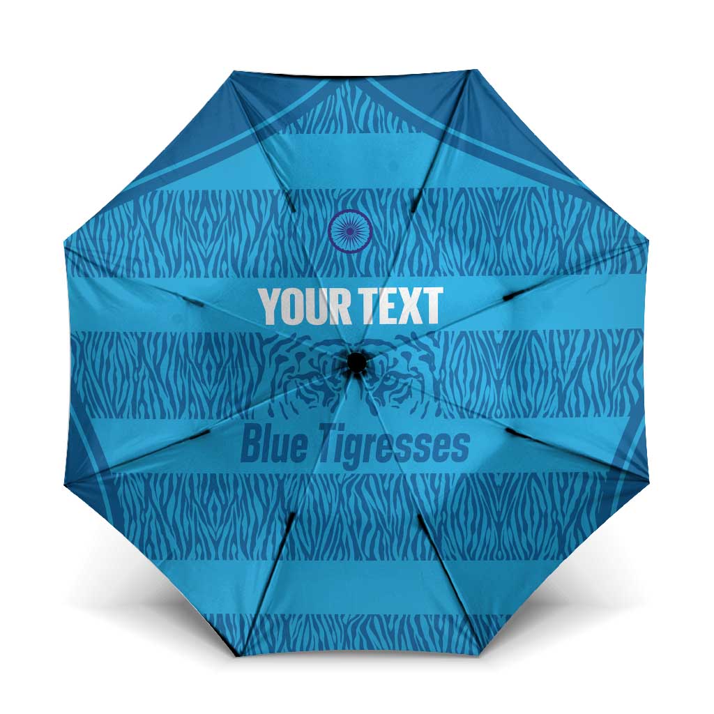 Custom India Football 2026 Umbrella Come On Blue Tigresses - Blue Version