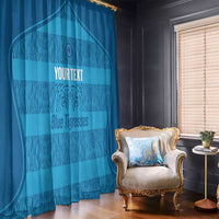 Custom India Football 2026 Window Curtain Come On Blue Tigresses - Blue Version