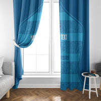 Custom India Football 2026 Window Curtain Come On Blue Tigresses - Blue Version
