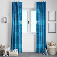 Custom India Football 2026 Window Curtain Come On Blue Tigresses - Blue Version