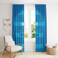 Custom India Football 2026 Window Curtain Come On Blue Tigresses - Blue Version