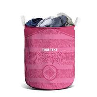Custom India Football 2026 Laundry Basket Come On Blue Tigresses - Pink Version
