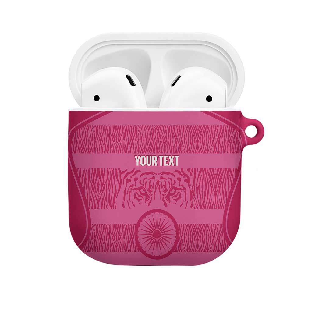 Custom India Football 2026 AirPods Case Come On Blue Tigresses - Pink Version