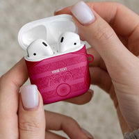 Custom India Football 2026 AirPods Case Come On Blue Tigresses - Pink Version