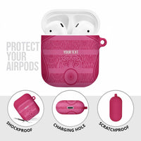 Custom India Football 2026 AirPods Case Come On Blue Tigresses - Pink Version