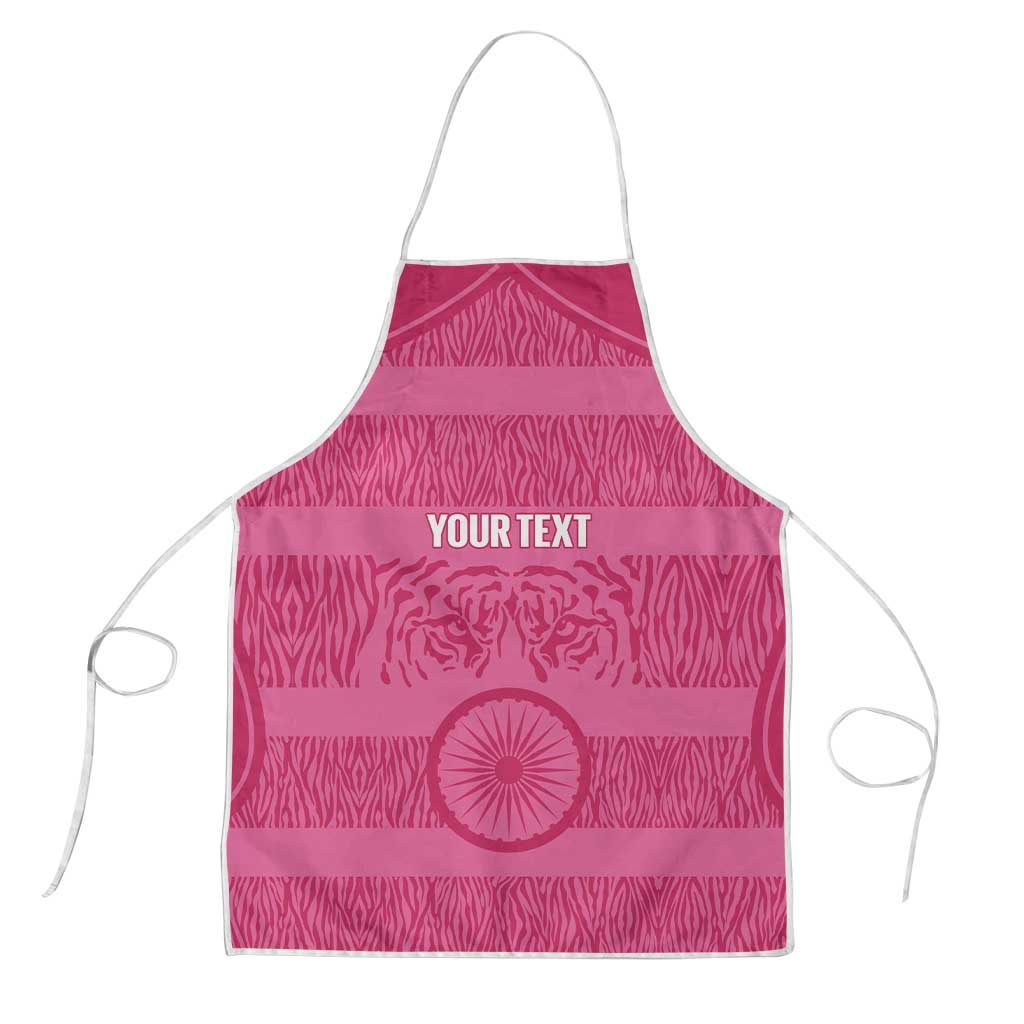 Custom India Football 2026 Apron Come On Blue Tigresses - Pink Version