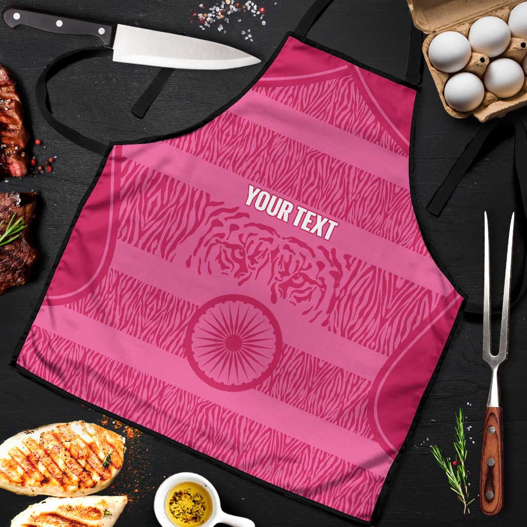 Custom India Football 2026 Apron Come On Blue Tigresses - Pink Version