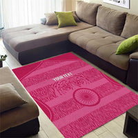 Custom India Football 2026 Area Rug Come On Blue Tigresses - Pink Version