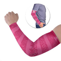 Custom India Football 2026 Arm Sleeves Come On Blue Tigresses - Pink Version