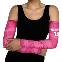 Custom India Football 2026 Arm Sleeves Come On Blue Tigresses - Pink Version