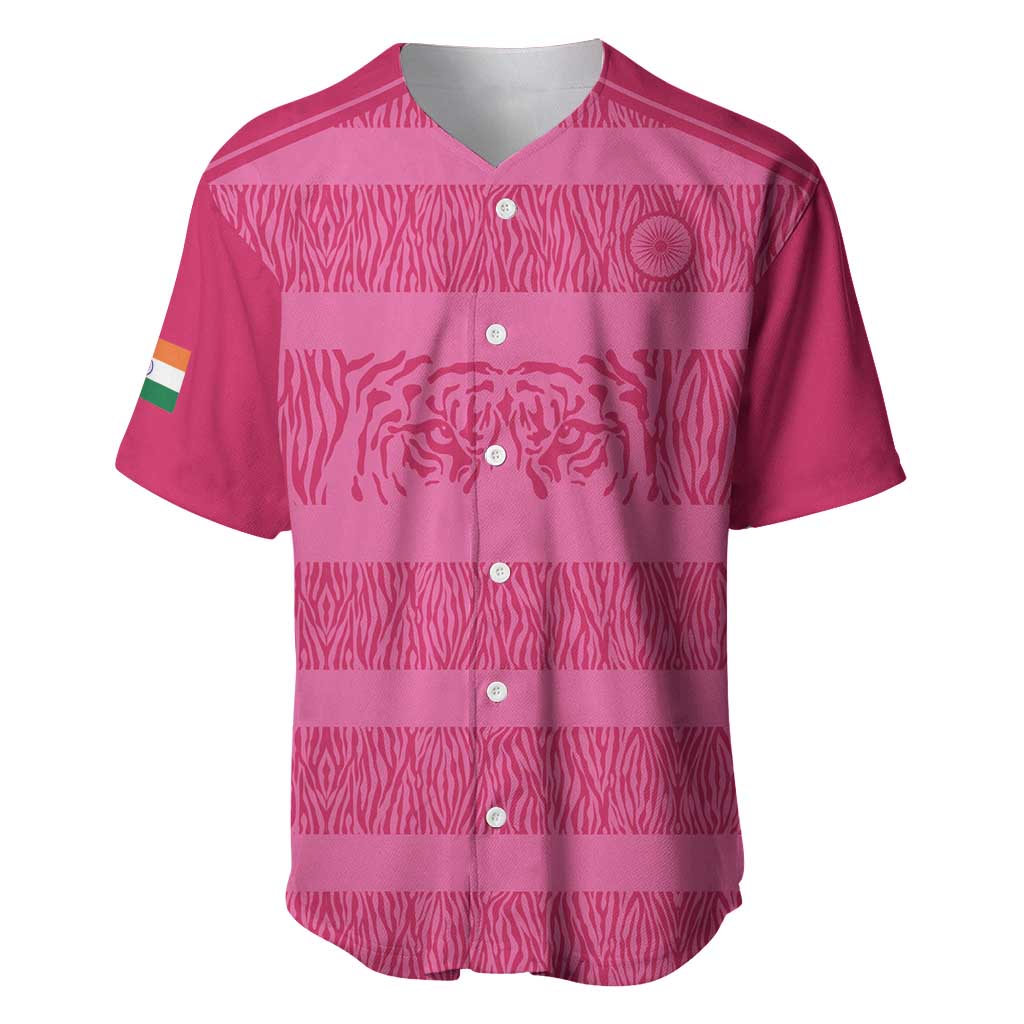 Custom India Football 2026 Baseball Jersey Come On Blue Tigresses - Pink Version
