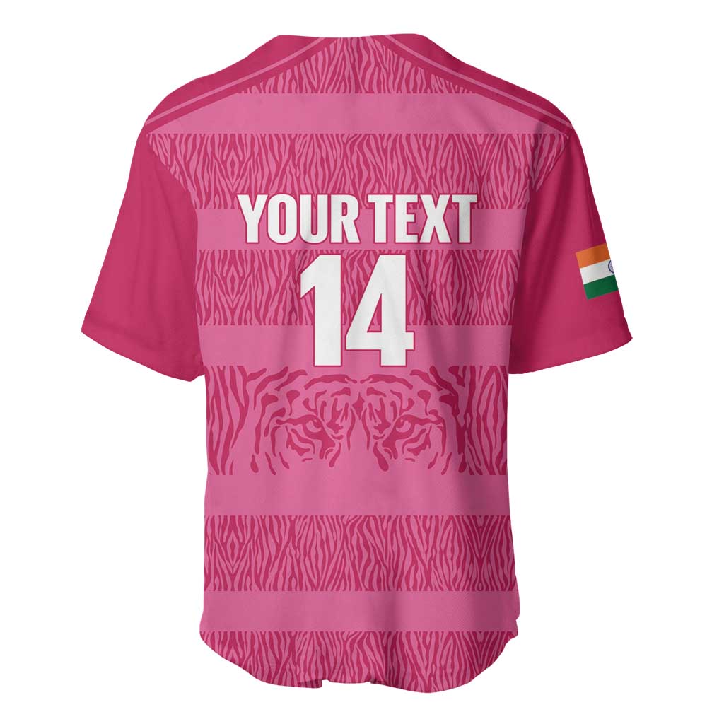 Custom India Football 2026 Baseball Jersey Come On Blue Tigresses - Pink Version
