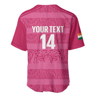 Custom India Football 2026 Baseball Jersey Come On Blue Tigresses - Pink Version