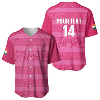 Custom India Football 2026 Baseball Jersey Come On Blue Tigresses - Pink Version