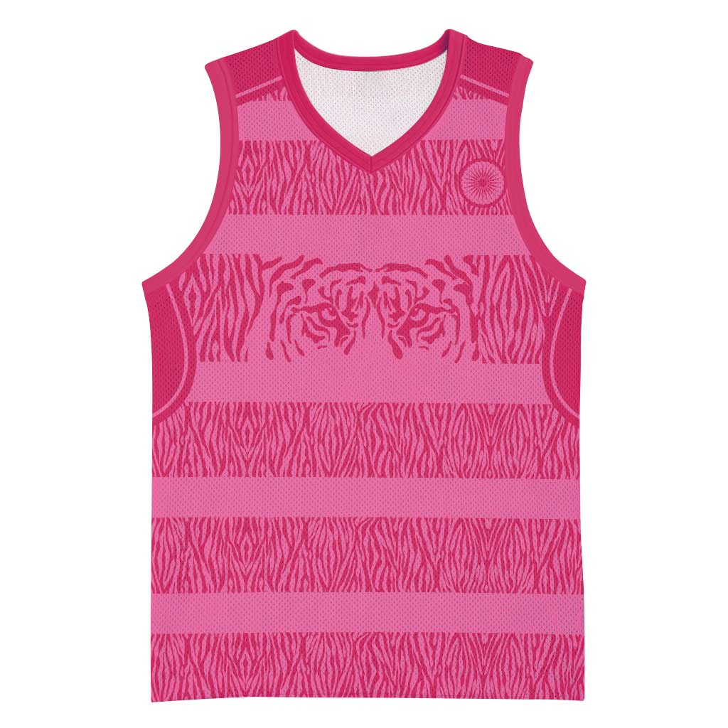 Custom India Football 2026 Basketball Jersey Come On Blue Tigresses - Pink Version