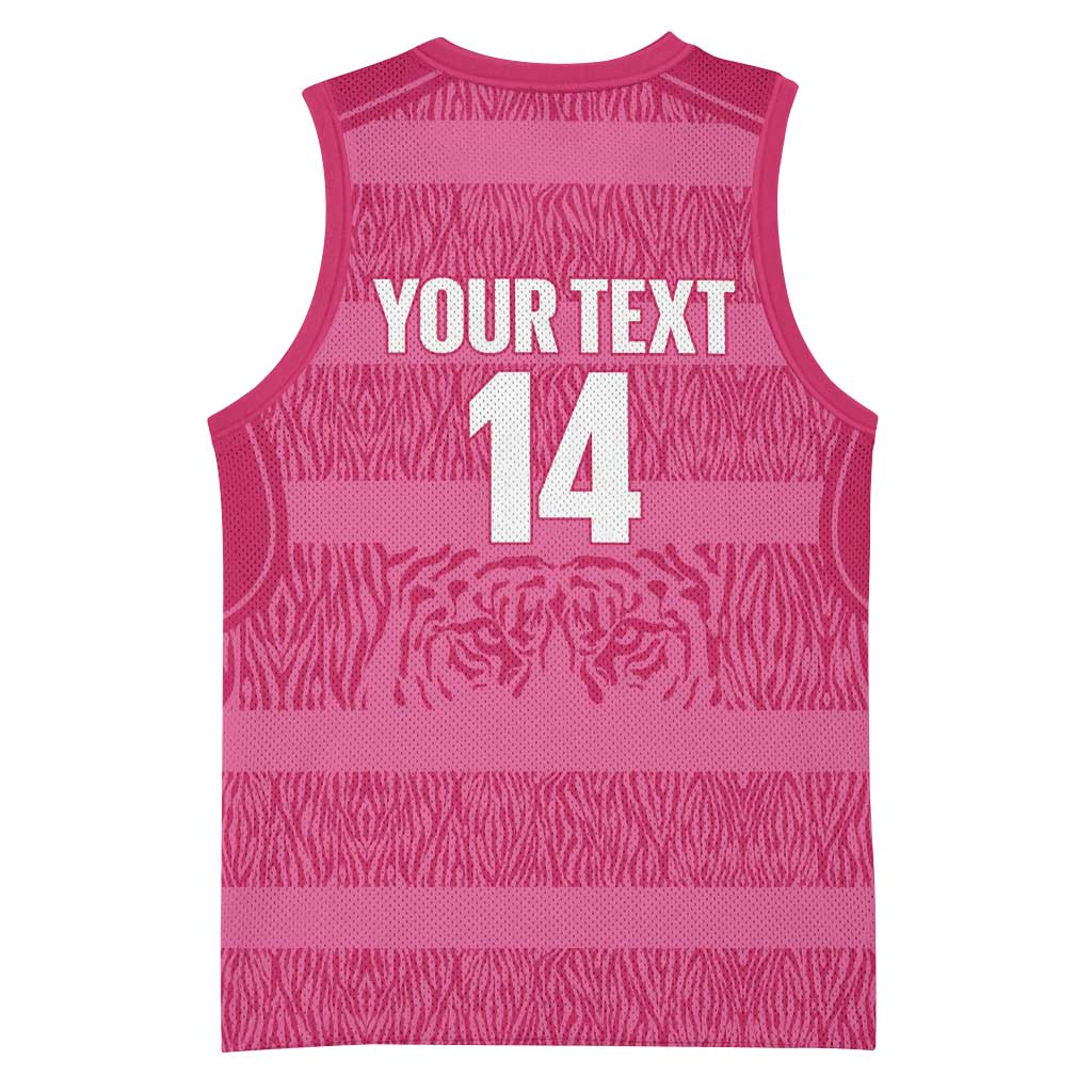 Custom India Football 2026 Basketball Jersey Come On Blue Tigresses - Pink Version
