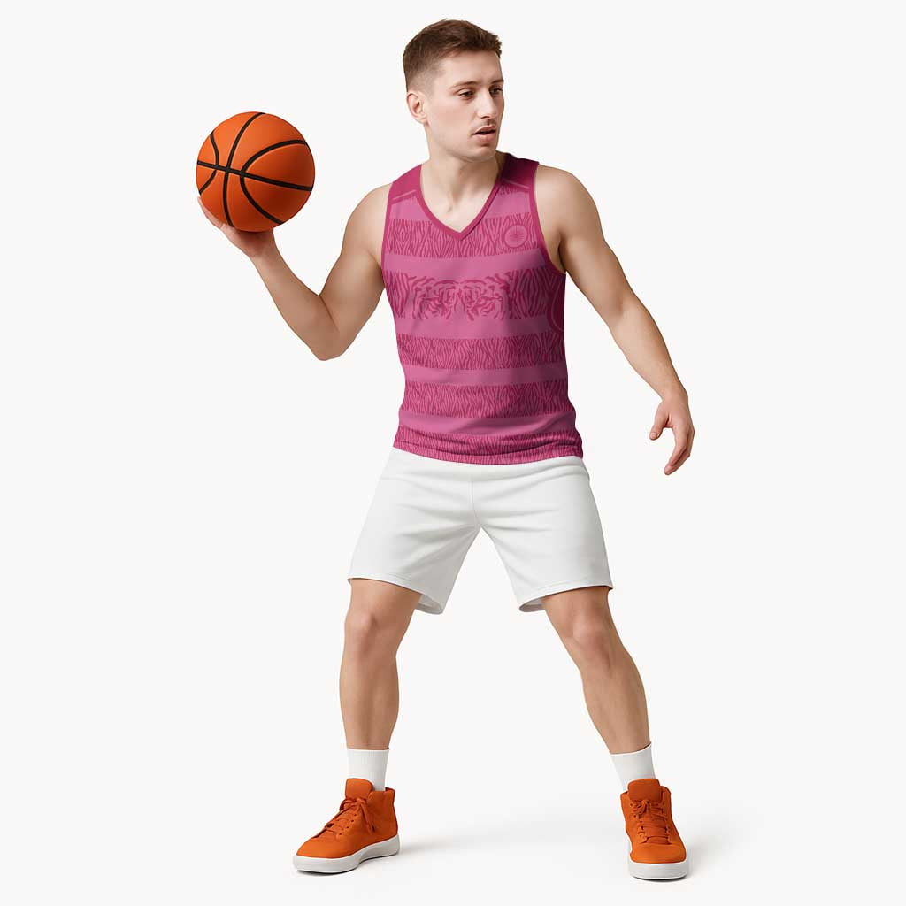 Custom India Football 2026 Basketball Jersey Come On Blue Tigresses - Pink Version