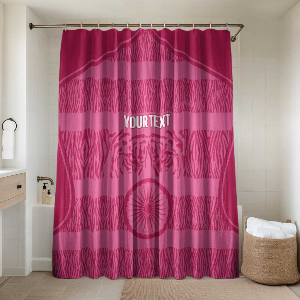 Custom India Football 2026 Bathroom Set Come On Blue Tigresses - Pink Version