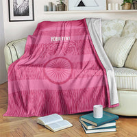 Custom India Football 2026 Blanket Come On Blue Tigresses - Pink Version
