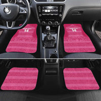 Custom India Football 2026 Car Mats Come On Blue Tigresses - Pink Version