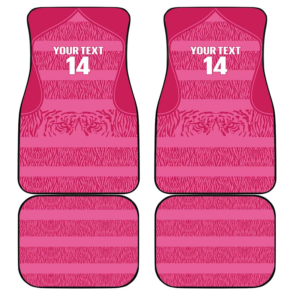 Custom India Football 2026 Car Mats Come On Blue Tigresses - Pink Version