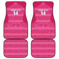 Custom India Football 2026 Car Mats Come On Blue Tigresses - Pink Version