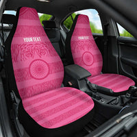 Custom India Football 2026 Car Seat Cover Come On Blue Tigresses - Pink Version