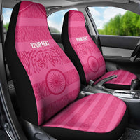 Custom India Football 2026 Car Seat Cover Come On Blue Tigresses - Pink Version