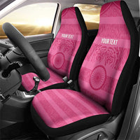 Custom India Football 2026 Car Seat Cover Come On Blue Tigresses - Pink Version