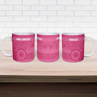 Custom India Football 2026 Ceramic Mug Come On Blue Tigresses - Pink Version