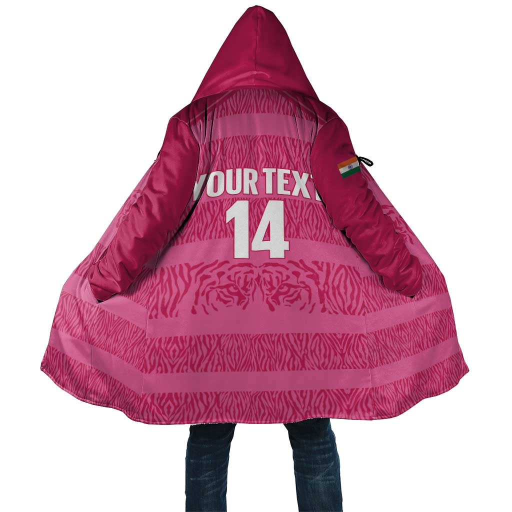 Custom India Football 2026 Cloak Come On Blue Tigresses - Pink Version