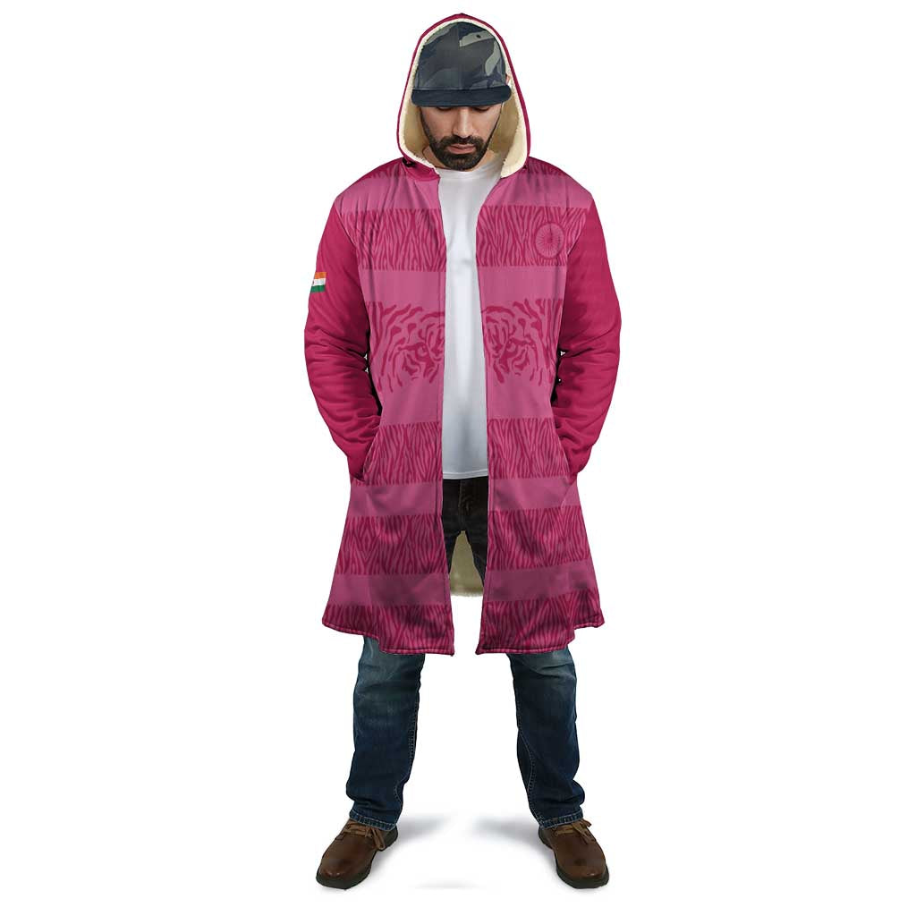 Custom India Football 2026 Cloak Come On Blue Tigresses - Pink Version