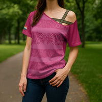Custom India Football 2026 Cross Shoulder Shirt Come On Blue Tigresses - Pink Version