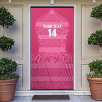 Custom India Football 2026 Door Cover Come On Blue Tigresses - Pink Version