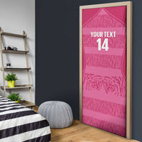 Custom India Football 2026 Door Cover Come On Blue Tigresses - Pink Version