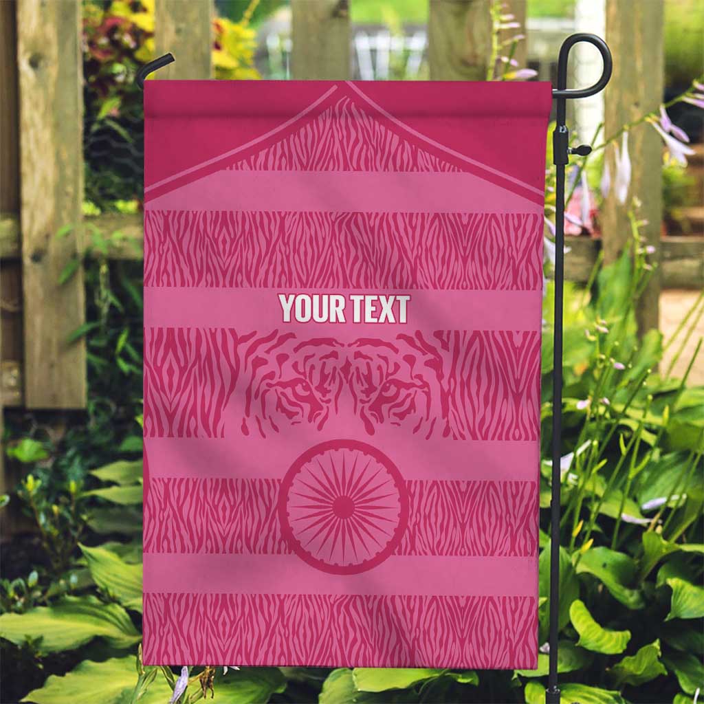 Custom India Football 2026 Garden Flag Come On Blue Tigresses - Pink Version