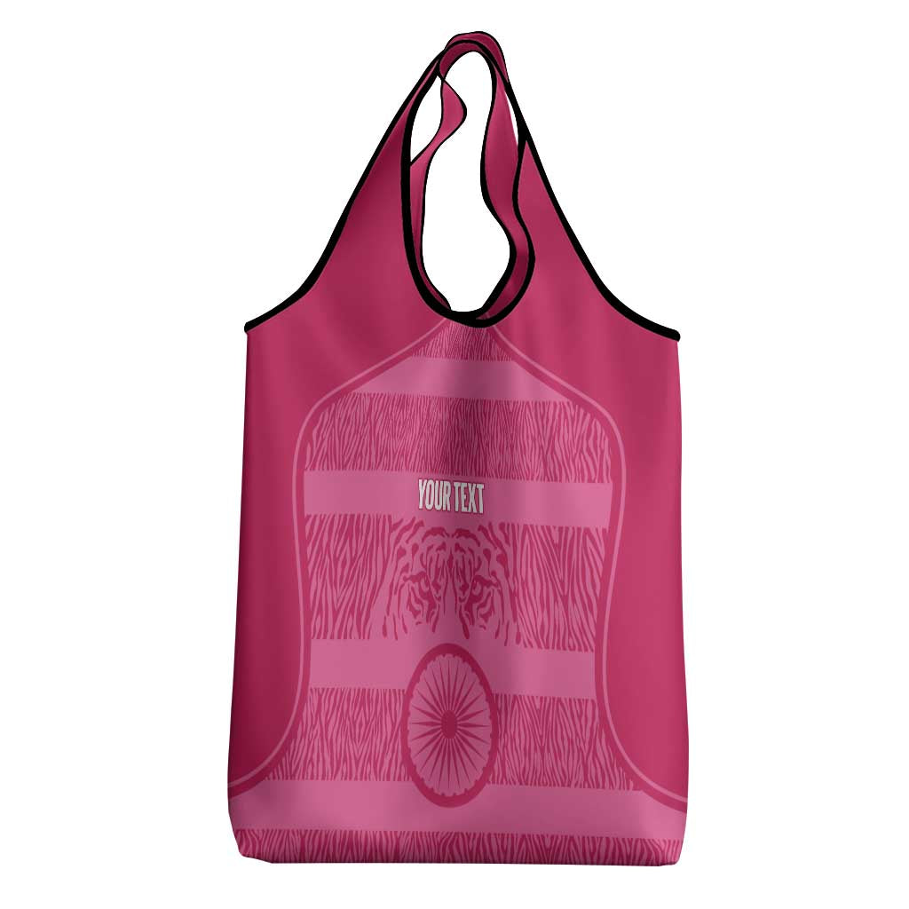 Custom India Football 2026 Grocery Bag Come On Blue Tigresses - Pink Version