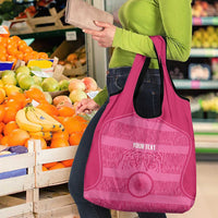 Custom India Football 2026 Grocery Bag Come On Blue Tigresses - Pink Version