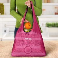 Custom India Football 2026 Grocery Bag Come On Blue Tigresses - Pink Version