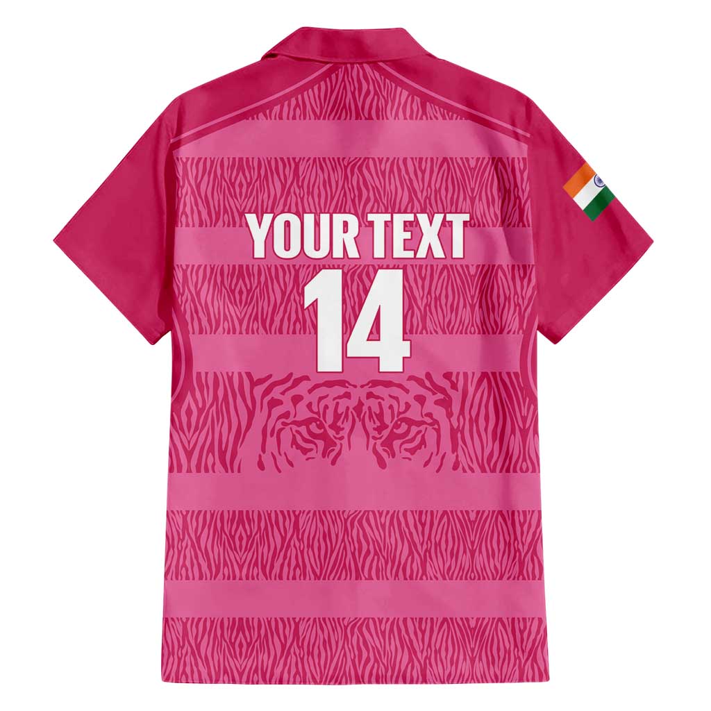 Custom India Football 2026 Hawaiian Shirt Come On Blue Tigresses - Pink Version