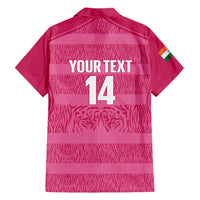 Custom India Football 2026 Hawaiian Shirt Come On Blue Tigresses - Pink Version