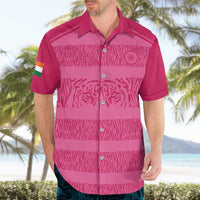 Custom India Football 2026 Hawaiian Shirt Come On Blue Tigresses - Pink Version