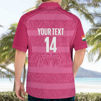 Custom India Football 2026 Hawaiian Shirt Come On Blue Tigresses - Pink Version