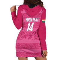 Custom India Football 2026 Hoodie Dress Come On Blue Tigresses - Pink Version