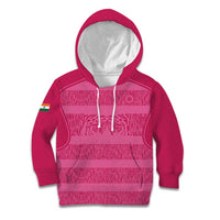Custom India Football 2026 Kid Hoodie Come On Blue Tigresses - Pink Version