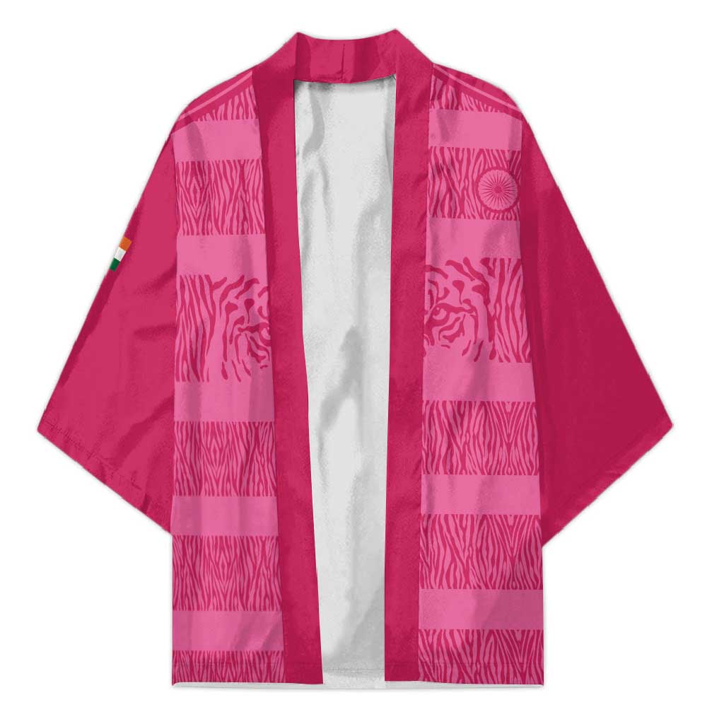 Custom India Football 2026 Kimono Come On Blue Tigresses - Pink Version