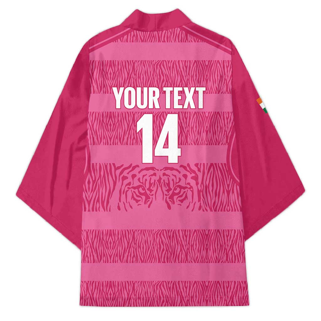 Custom India Football 2026 Kimono Come On Blue Tigresses - Pink Version