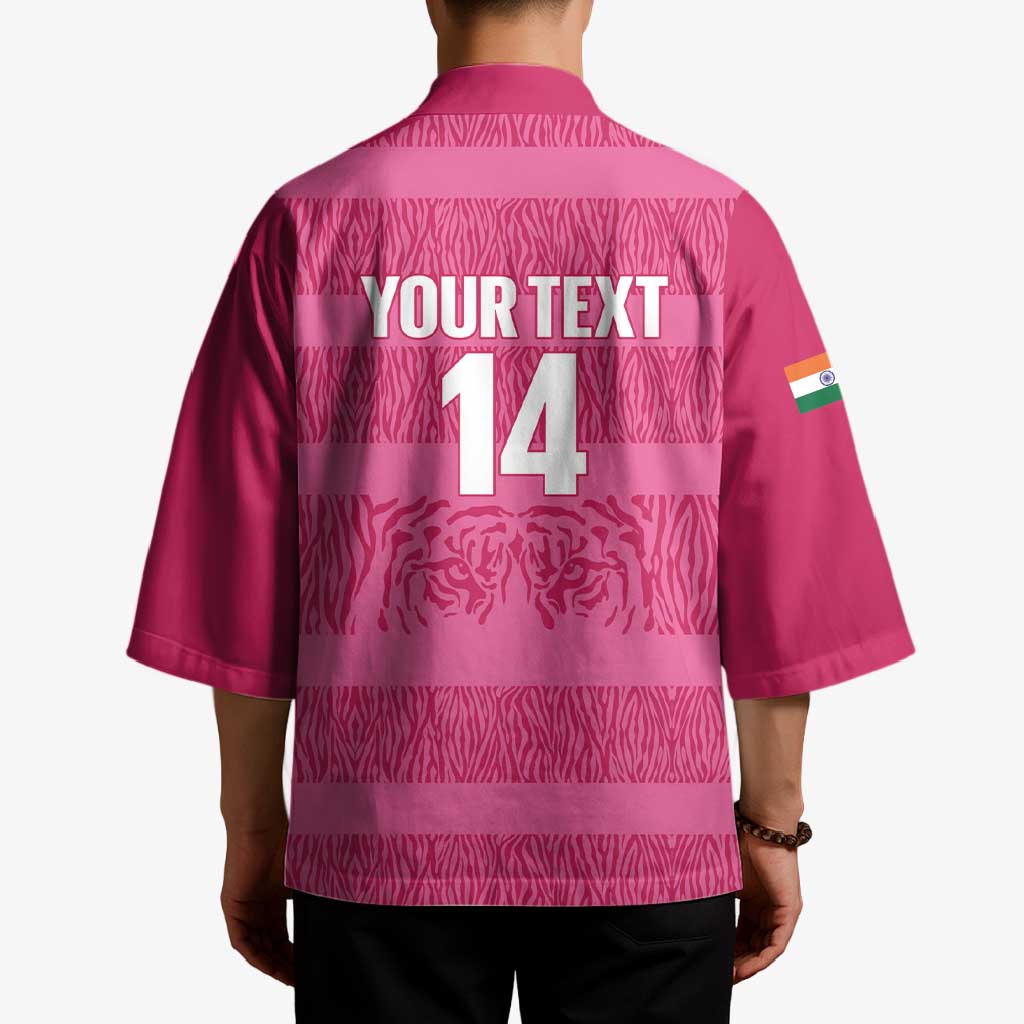 Custom India Football 2026 Kimono Come On Blue Tigresses - Pink Version